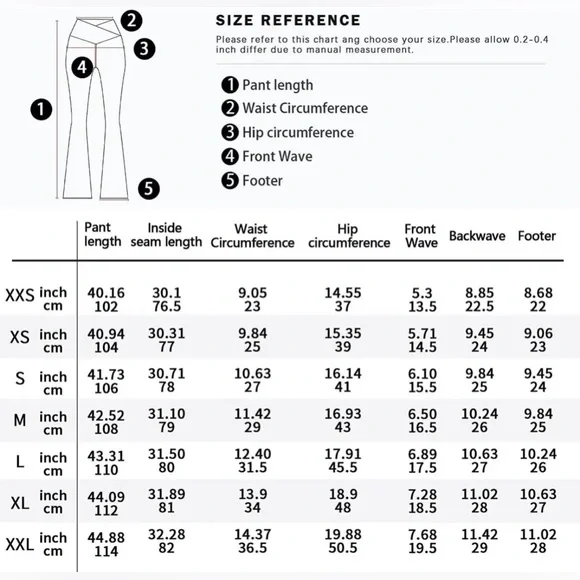 TOPYOGAS Women's Casual Bootleg Yoga Pants V Crossover High Waisted Flare MED - Picture 3 of 4